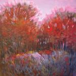 Red Treeline, 24x24" SOLD